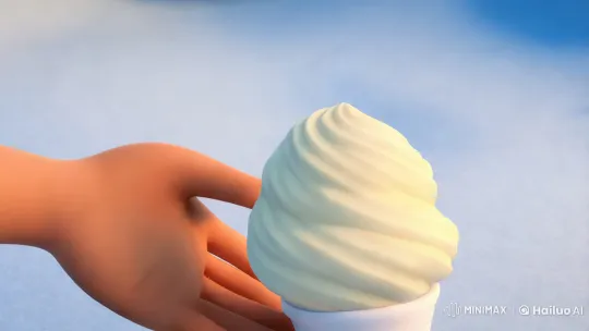 Child's Ice Cream Transforms into a Snow Avalanche – AI Generated Video | Hailuo AI
