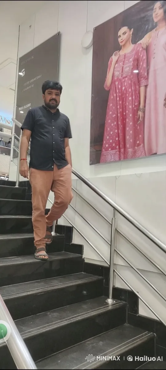 Man Descends Rainy Mall Stairs Past Campfire – AI Generated Video | Hailuo AI