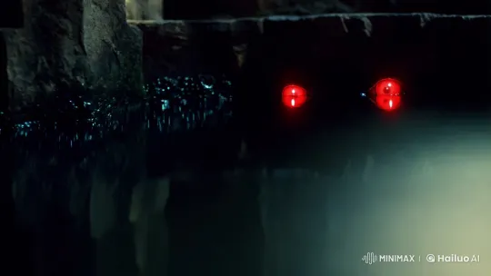 Eerie Red Eyes Emerge from Dark Well's Shadow – AI Generated Video | Hailuo AI
