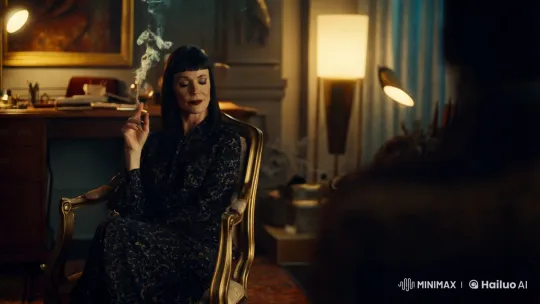 Artistic Portrait of a Woman in a Vintage Modern Setting – AI Generated Video | Hailuo AI