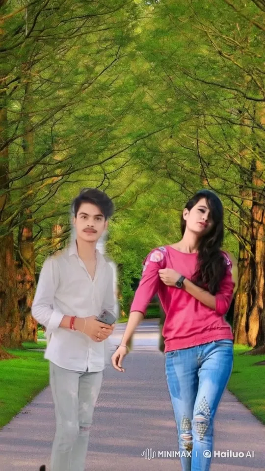 Friends Chatting in a Lush Park Setting – AI Generated Video | Hailuo AI