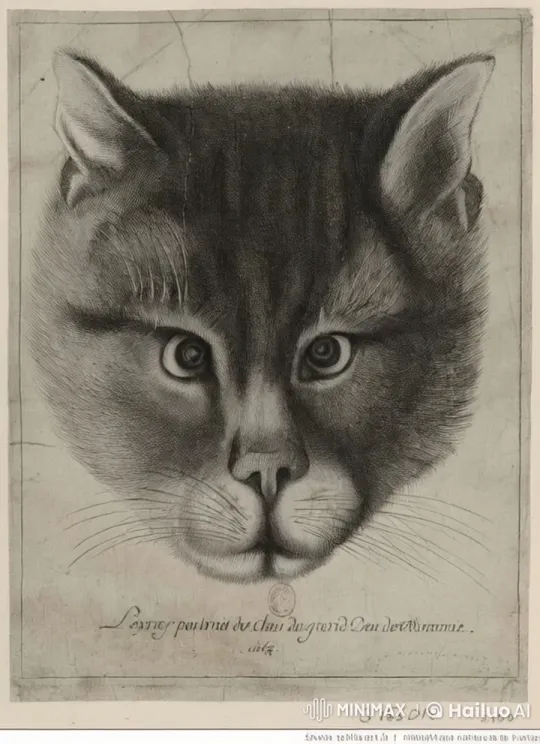 Talking Cat Portrait: Art Meets Animated Life – AI Generated Video | Hailuo AI