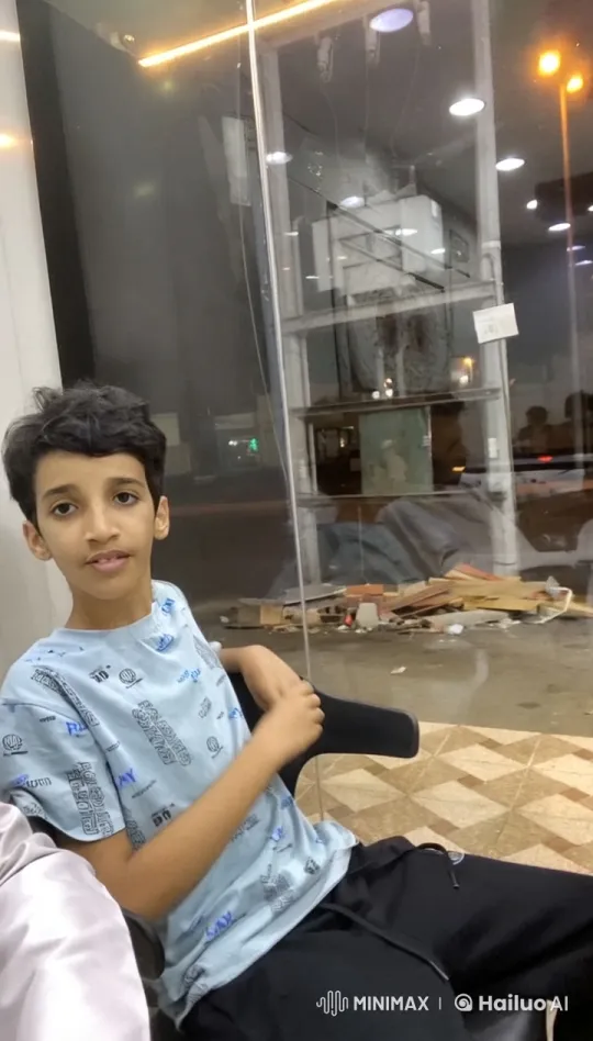Boy Smoking in Barbershop with Street View – AI Generated Video | Hailuo AI