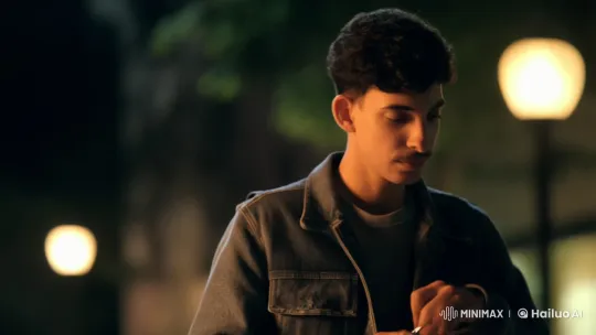 Young Man Contemplates Under Streetlamp's Glow – AI Generated Video | Hailuo AI