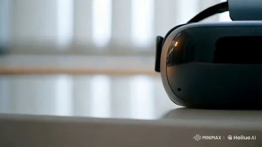 Immersive Anticipation: VR Headset Close-Up – AI Generated Video | Hailuo AI