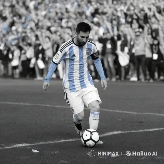 Argentine Soccer Player Dribbling with Crowd Support – AI Generated Video | Hailuo AI