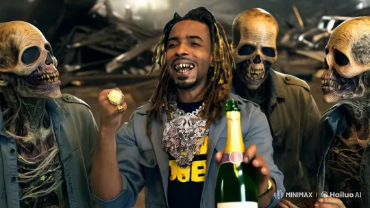 Post-Apocalyptic Fashion: Man Triumphs Over Zombies – AI Generated Video | Hailuo AI
