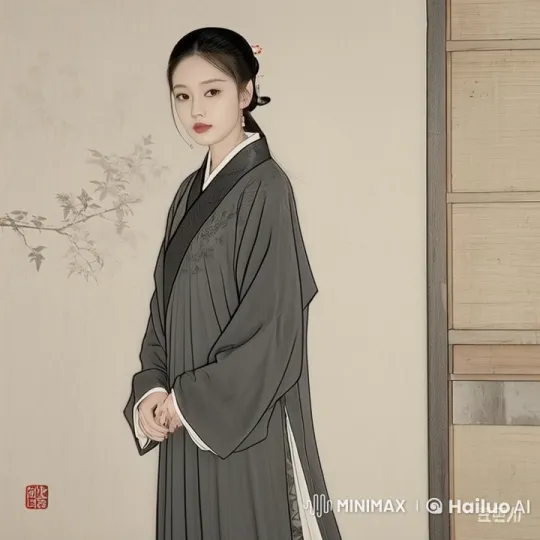 Traditional Grace: Woman in Chinese Attire Moves with Serenity – AI Generated Video | Hailuo AI