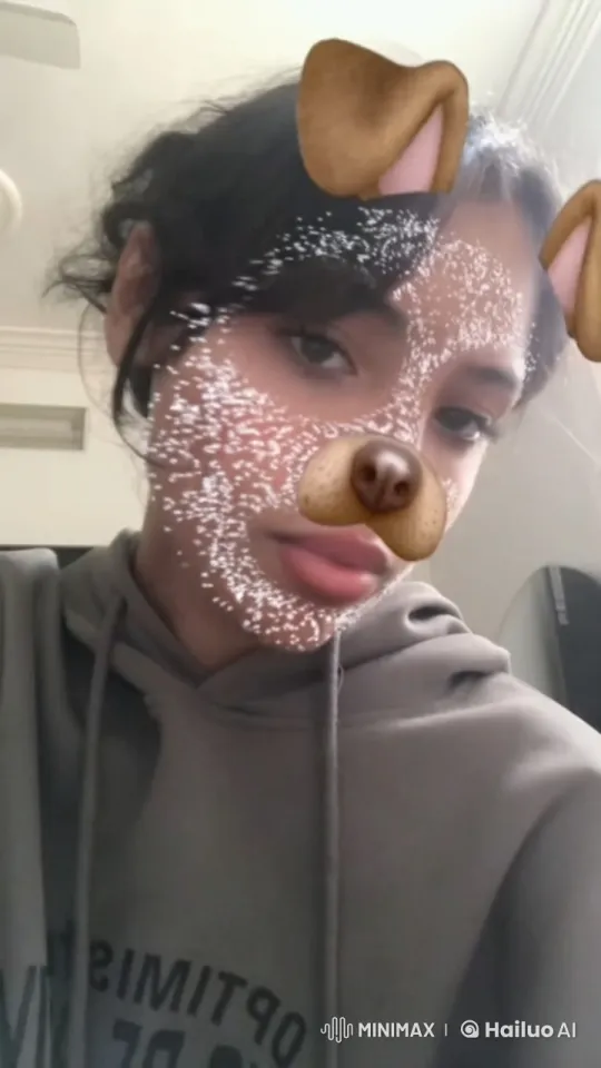 Person in Gray Hoodie with 'Optimism' and Dog Ears Smokes Casually – AI Generated Video | Hailuo AI