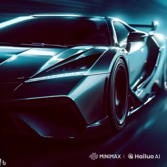 Futuristic Car Approaches at High Speed – AI Generated Video | Hailuo AI