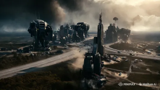 Dystopian Earth: Mechanical Domination and Desolation – AI Generated Video | Hailuo AI