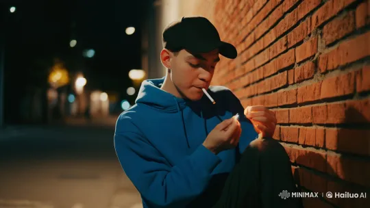 Young Man Reflects in Urban Alleyway – AI Generated Video | Hailuo AI
