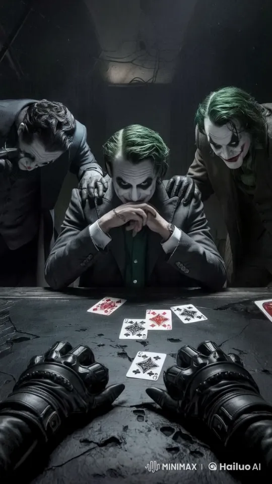 Tense Poker Game in a Dimly Lit Room – AI Generated Video | Hailuo AI