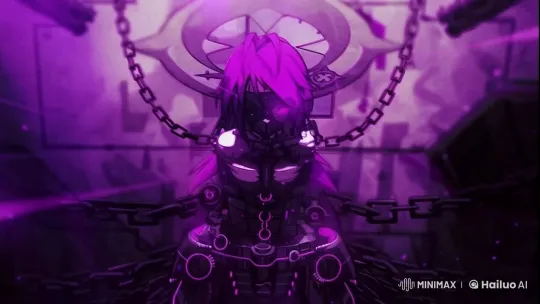 Futuristic Character in Chains Amidst Dark Ambience – AI Generated Video | Hailuo AI