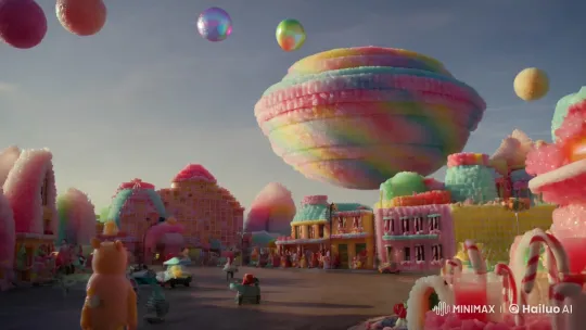 Bubblegum Planet: A Whimsical, Sugary Dreamscape – AI Generated Video | Hailuo AI