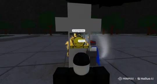 Blocky Characters Embrace, Self-Stab, and Trigger Fire in Roblox World – AI Generated Video | Hailuo AI