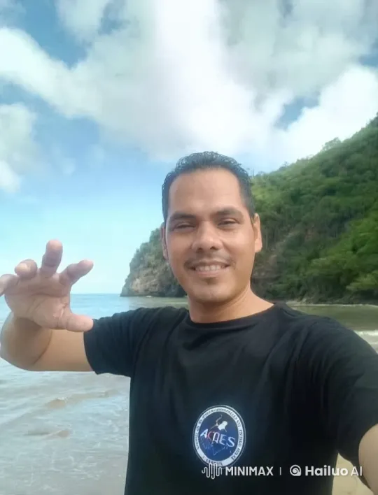 Human Interaction with Cosmic Constellations on a Beach – AI Generated Video | Hailuo AI