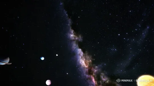 Stunning High-FPS Panoramic Space Exploration – AI Generated Video | Hailuo AI