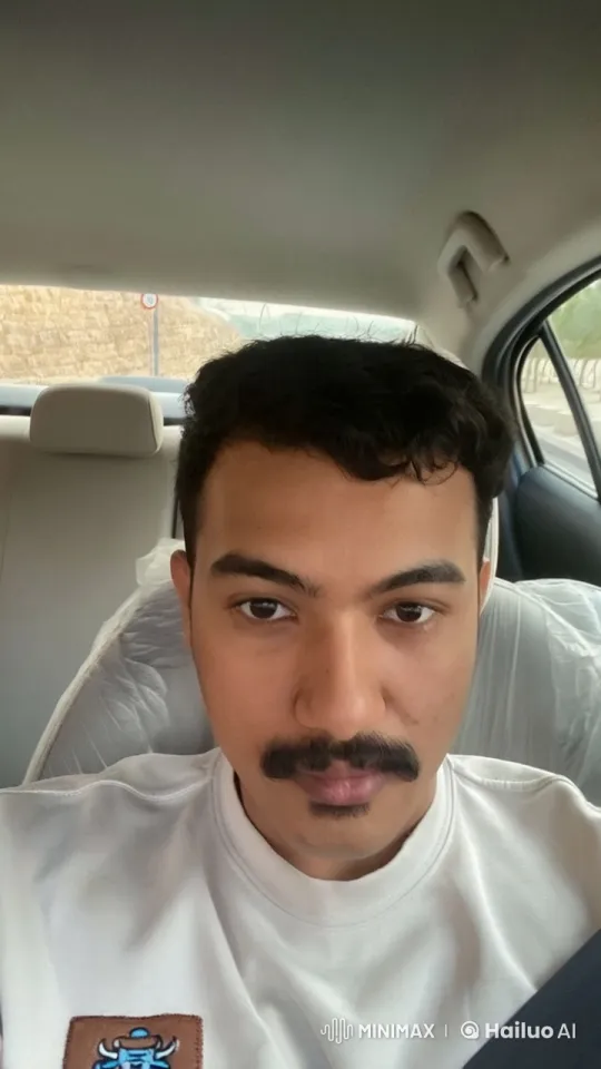 Man Smoking Cigarette in Stationary Car – AI Generated Video | Hailuo AI