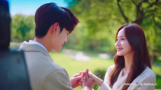 Romantic Couple's Serene Encounter in Lush Park – AI Generated Video | Hailuo AI