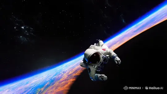 Astronaut in Weightless Contemplation at Wormhole's Edge – AI Generated Video | Hailuo AI