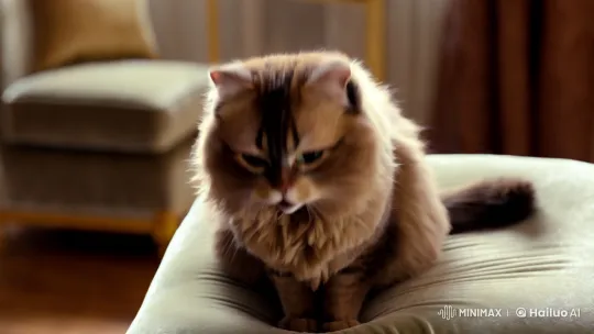 Aesthetic Film Clip Features Singing Cat in Elegant Setting – AI Generated Video | Hailuo AI