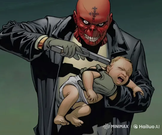 Protective Character Holds Baby Amidst Tension – AI Generated Video | Hailuo AI