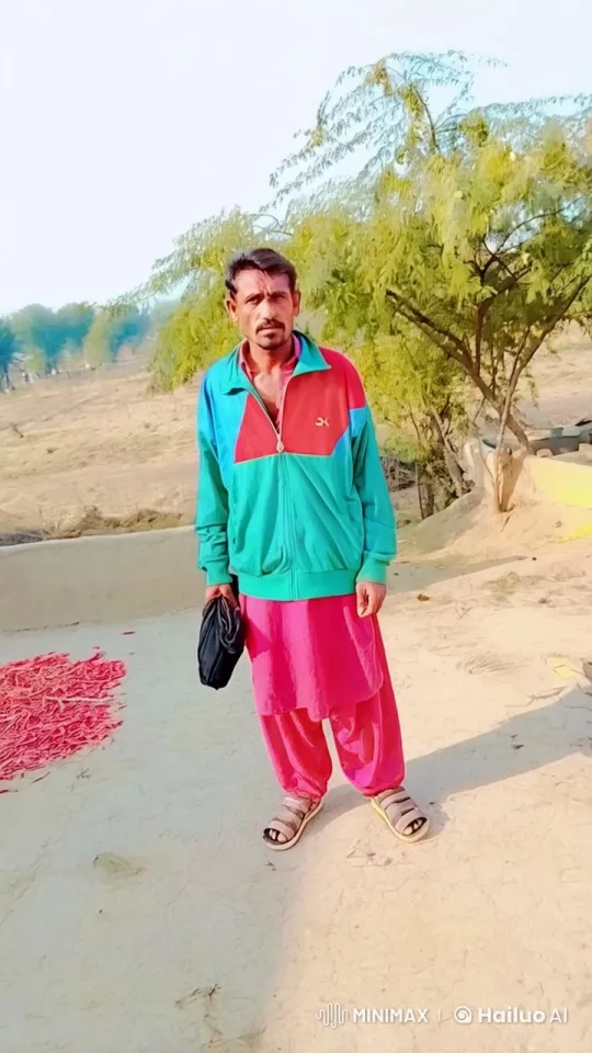 Rural Scene: Man in Colorful Outfit Amidst Nature – AI Generated Video | Hailuo AI