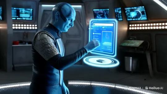 Alien Creates Facebook Profile in Futuristic Setting – AI Generated Video | Hailuo AI