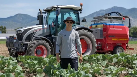 Cristiano Ronaldo Promotes High-Tech Farming in India – AI Generated Video | Hailuo AI
