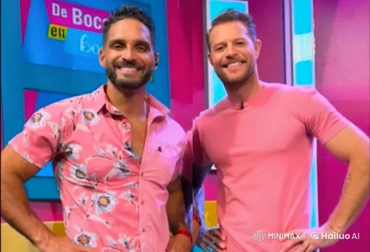 Two Men Share a Tender Kiss on Colorful Set – AI Generated Video | Hailuo AI