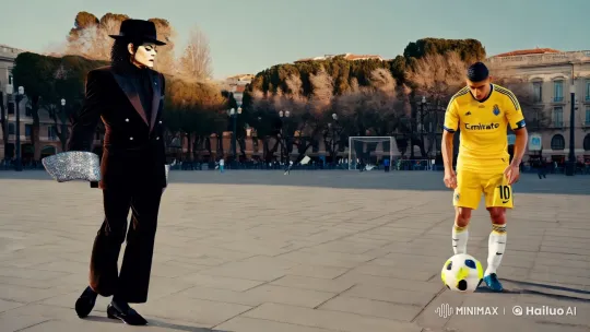 Michael Jackson Meets Cristiano Ronaldo in a Legendary Encounter – AI Generated Video | Hailuo AI