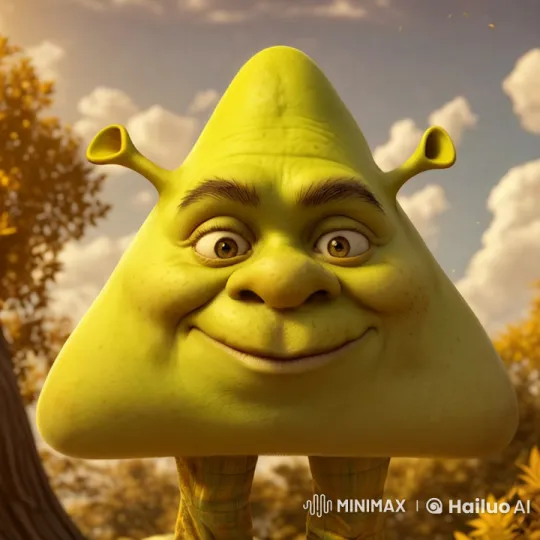Shrek Laughs Heartily in Autumnal Live2D Scene – AI Generated Video | Hailuo AI