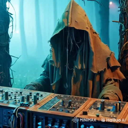 Mysterious Figure Conducts Ritual in Misty Forest – AI Generated Video | Hailuo AI