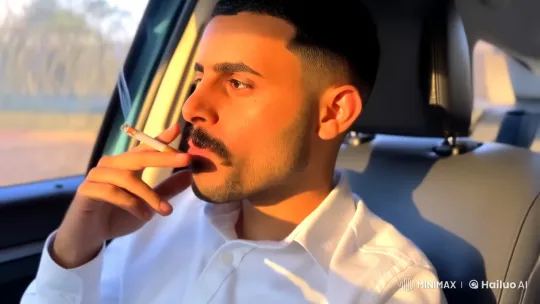 Young Man Contemplating in Sunlit Car – AI Generated Video | Hailuo AI