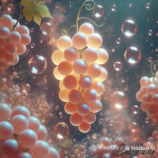 Magical Floating Grapes and Bubbles Visual Experience – AI Generated Video | Hailuo AI