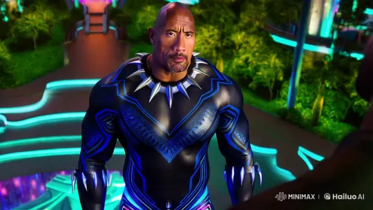 Dwayne Johnson as Black Panther in Futuristic Wakanda Scene – AI Generated Video | Hailuo AI