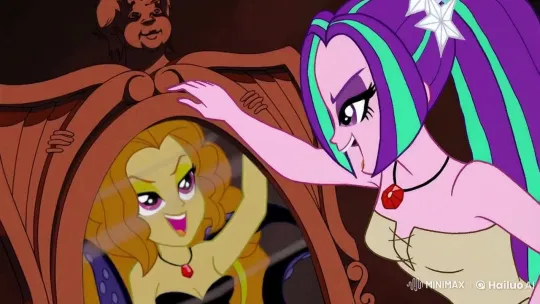 Purple-Haired Girl Interacts with Mirror, Revealing Mysterious Blonde Character – AI Generated Video | Hailuo AI