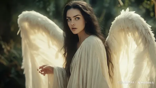 Ethereal Angel in Serene Forest Setting – AI Generated Video | Hailuo AI