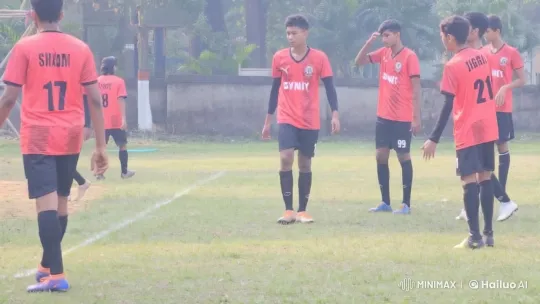 Youth Soccer Team Prepares on Grass Field – AI Generated Video | Hailuo AI