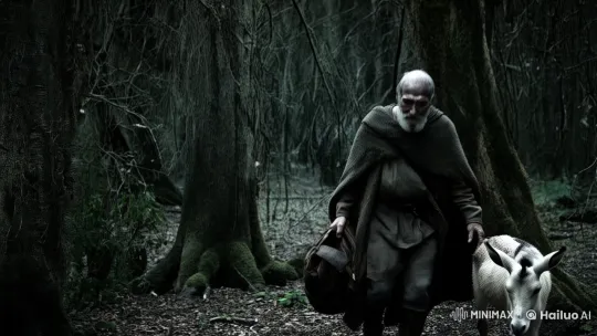 Mysterious Encounter in the Shadowy Forest – AI Generated Video | Hailuo AI