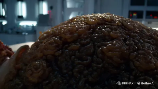 Aesthetic Tension: Yeast Monster Consumes Cow in Lab – AI Generated Video | Hailuo AI