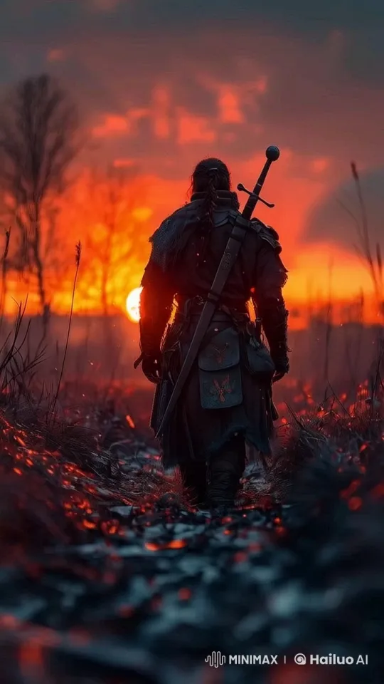Warrior on a Sunset Path: An Adventure in Live2D Animation – AI Generated Video | Hailuo AI