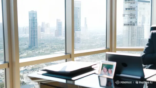 Professional Broker Seals Deal in Modern Office – AI Generated Video | Hailuo AI