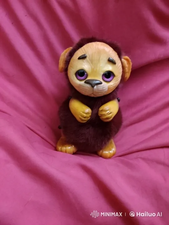Bear Plush Toy Plays with Butterflies in Forest Setting – AI Generated Video | Hailuo AI