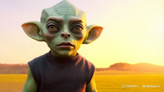 Unexpected Friendship: Alien and Troll Bond in Sunset – AI Generated Video | Hailuo AI