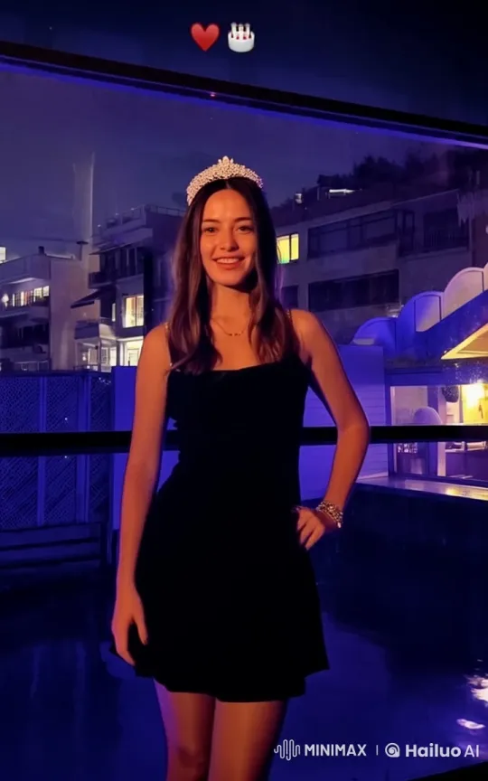 Confident Young Woman in Urban Nightlife Setting – AI Generated Video | Hailuo AI