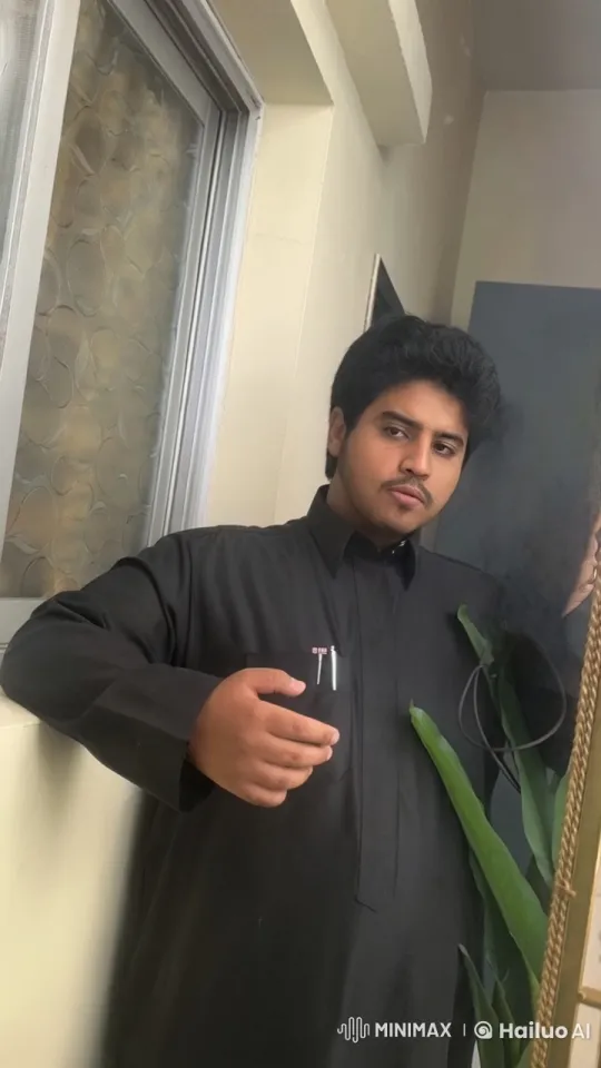 Man Smoking by Window with Plant and Etched Glass – AI Generated Video | Hailuo AI