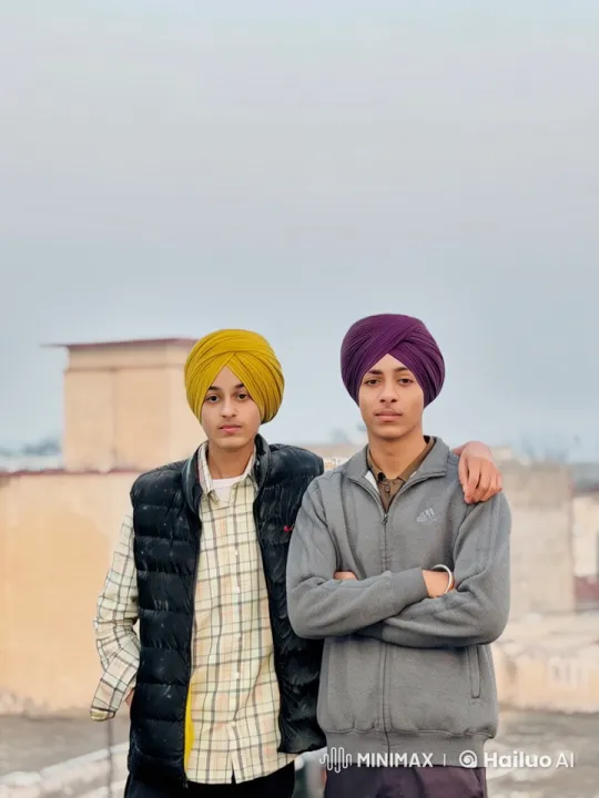 Young Men on Rooftop Embrace Friendship with a Kiss – AI Generated Video | Hailuo AI