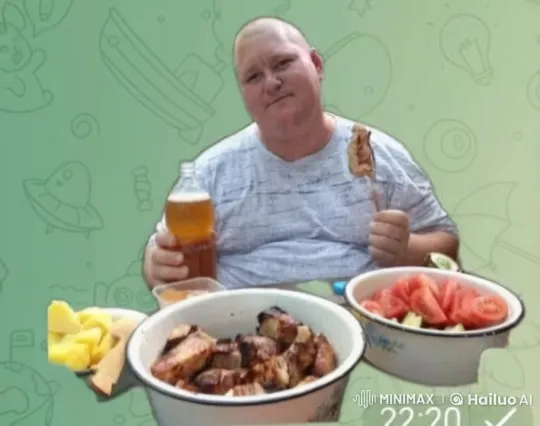 Relaxed Dinner with Grilled Meat and Orange Beverage – AI Generated Video | Hailuo AI